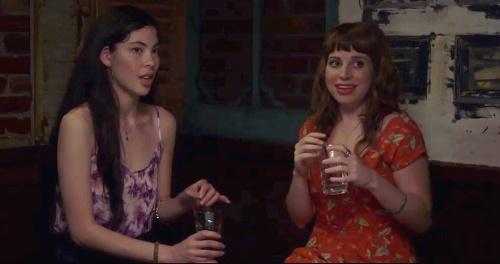 Rachel Myhill and Ashley Spillers in DEAR SIDEWALK